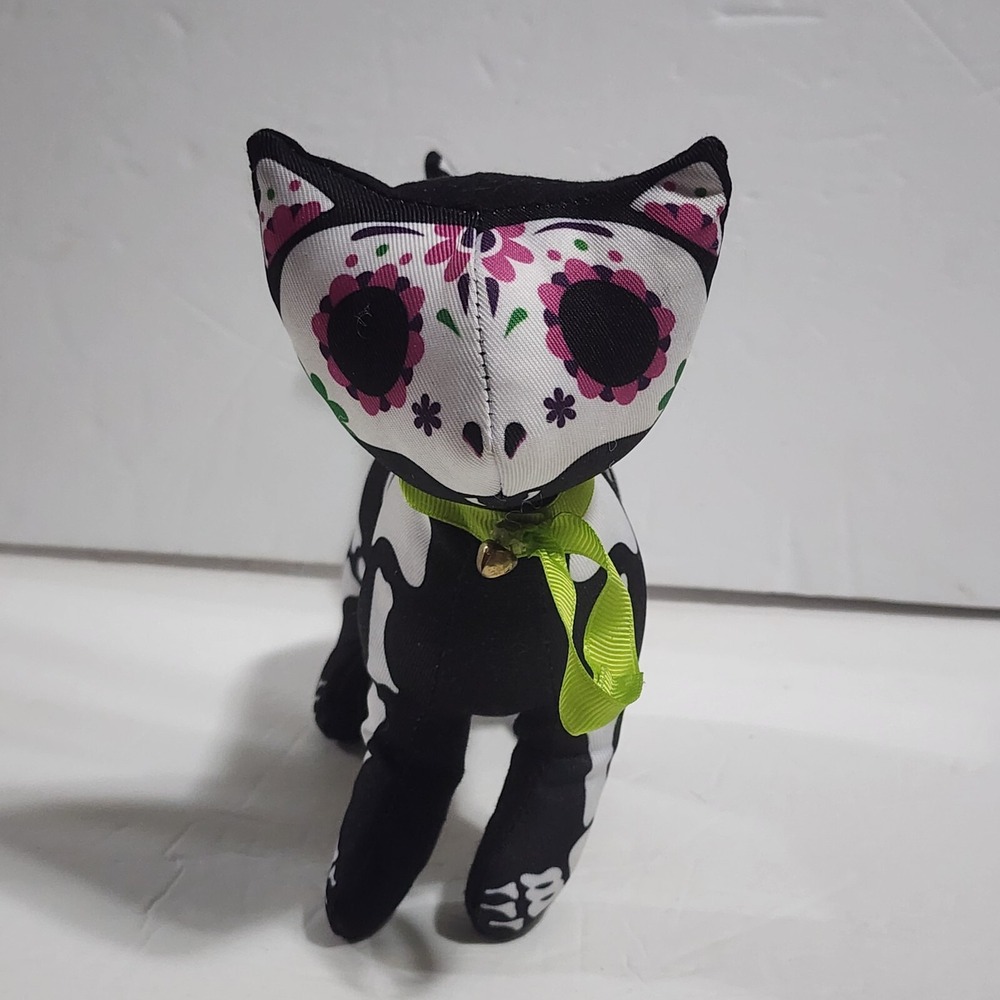 Day Of The Dead Target Halloween Plush Dia De Los Muertos Skeleton Cat 2018 8"
